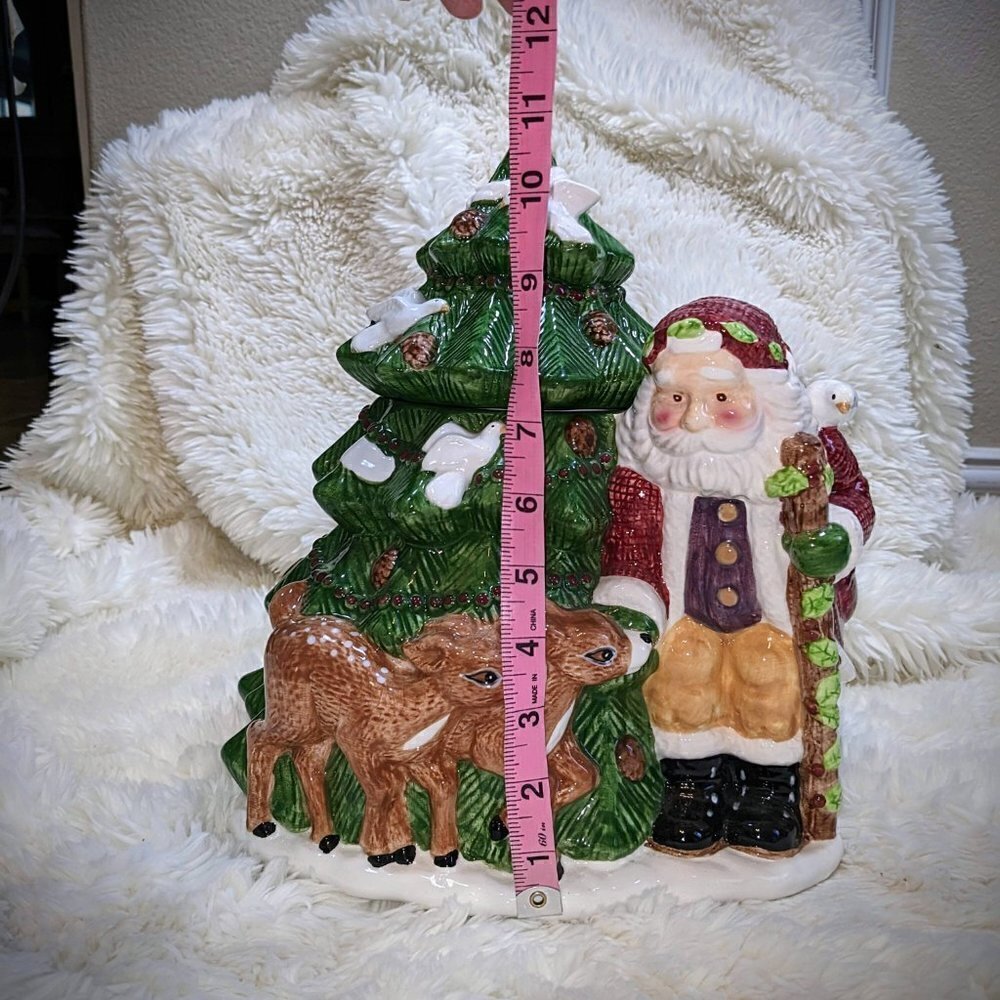 'Winter Enchantment' Santa Christmas Cookie Jar Circa 1999 - Picture 9 of 12